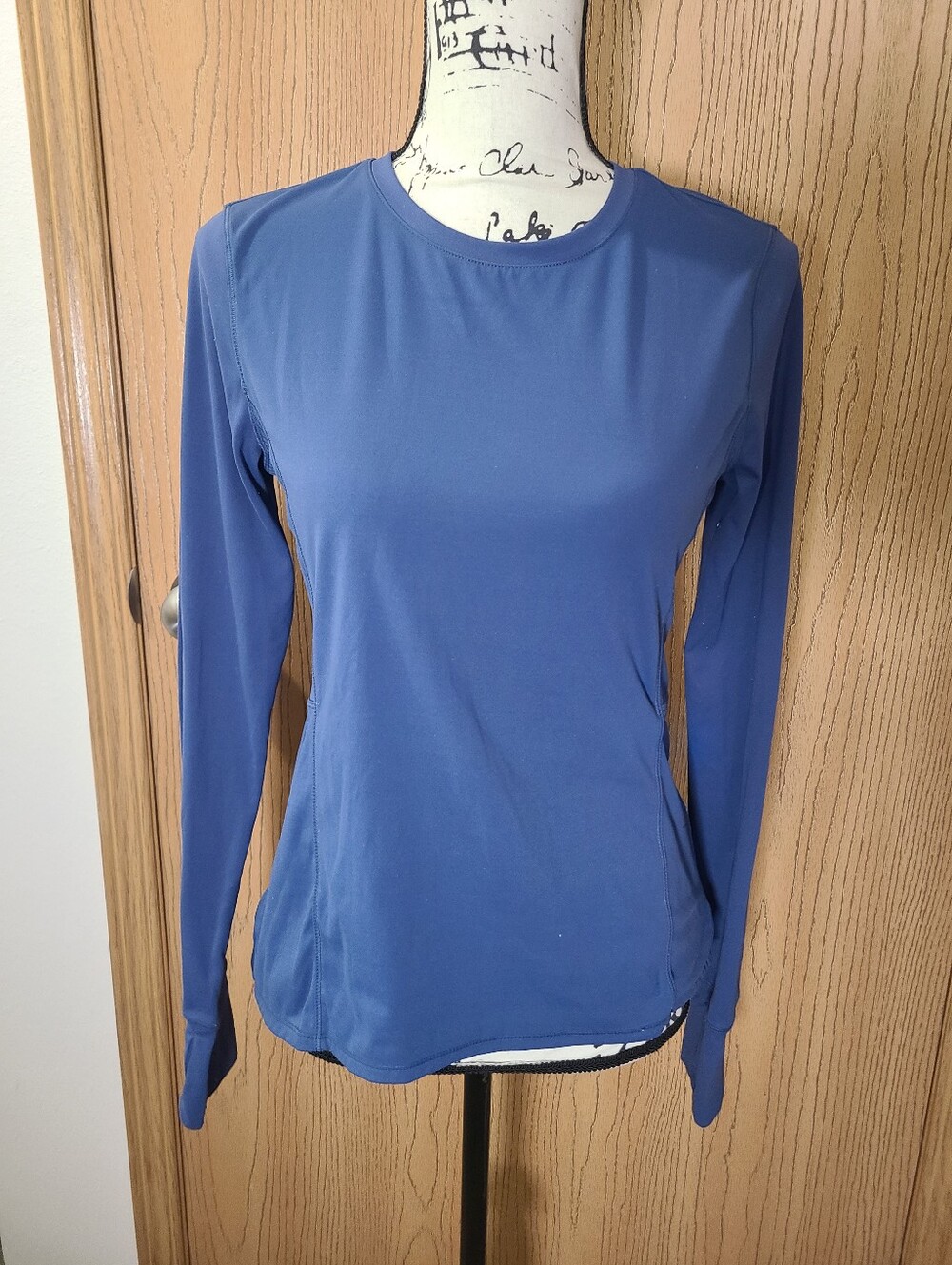 Spyder Active Blue Athletic Activewear Running Performance Long Sleeved Top